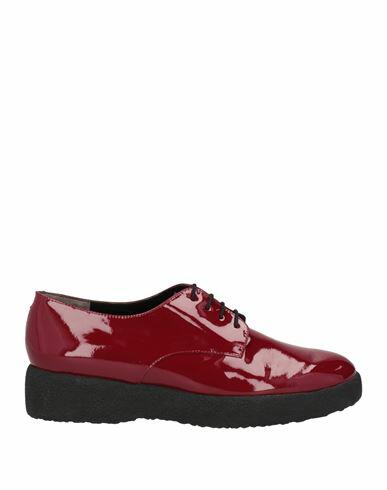 Robert Clergerie Woman Lace-up shoes Burgundy Leather Cover