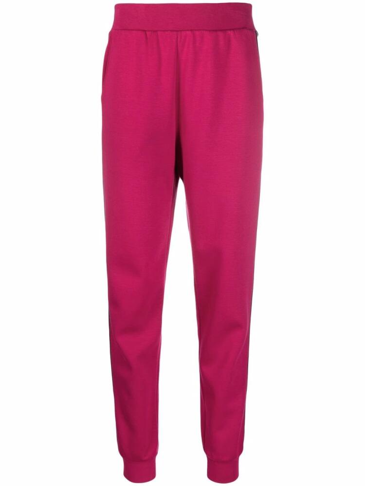 Karl Lagerfeld logo-trim jersey trackpants - Pink Cover