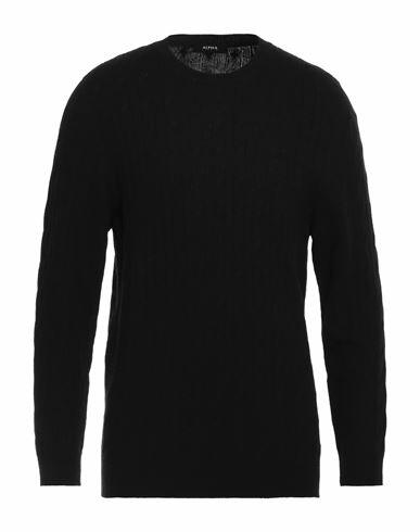 Alpha Studio Man Sweater Black Viscose, Nylon, Wool, Cashmere, Polyester Cover