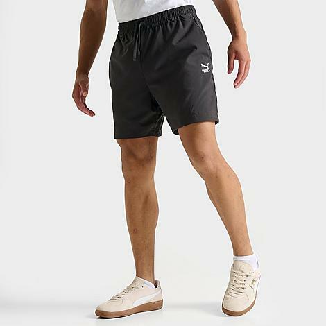 Puma Men's Classic 6-Inch Shorts in Black/ Black Cover