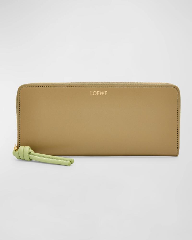 Loewe Knot Continental Wallet in Leather with Zipper Cover