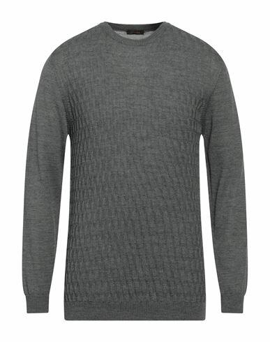 Officina 36 Man Sweater Grey Merino Wool, Acrylic Cover