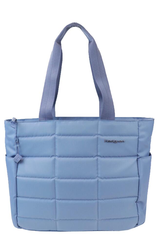 Hedgren Camden Quilted Water Repellent Tote in Morning Sky Blue Cover