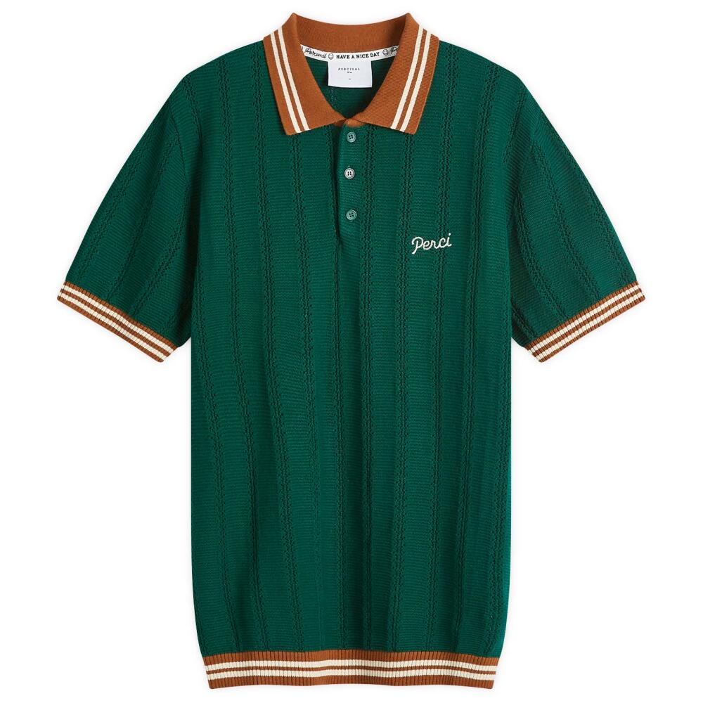 Percival Men's HQ Embroidered Polo Shirt in Green Cover