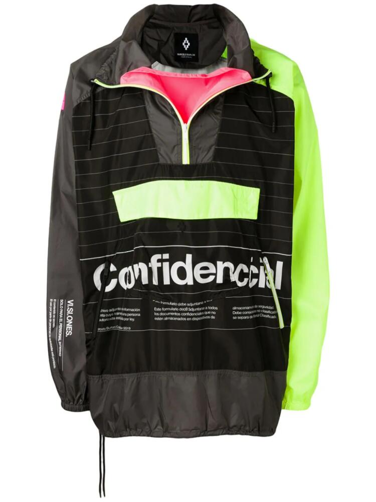 Marcelo Burlon County of Milan Lettering windbreaker - Black Cover