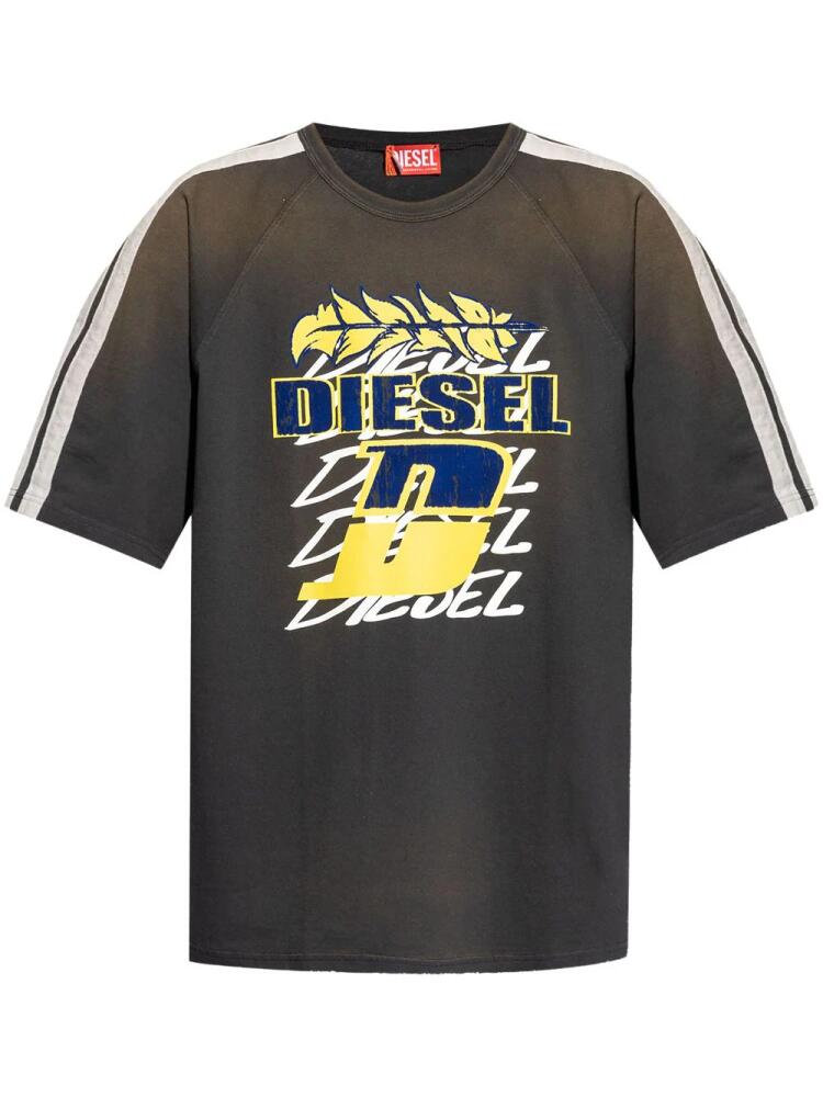 Diesel washed logo-print cotton T-shirt - Black Cover