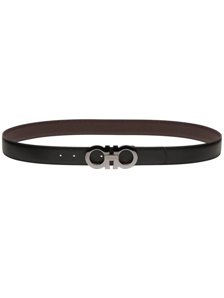 Ferragamo Gancini buckle leather belt - Brown Cover