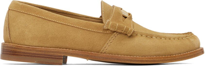 Rhude Beige Suede Penny Loafers Cover