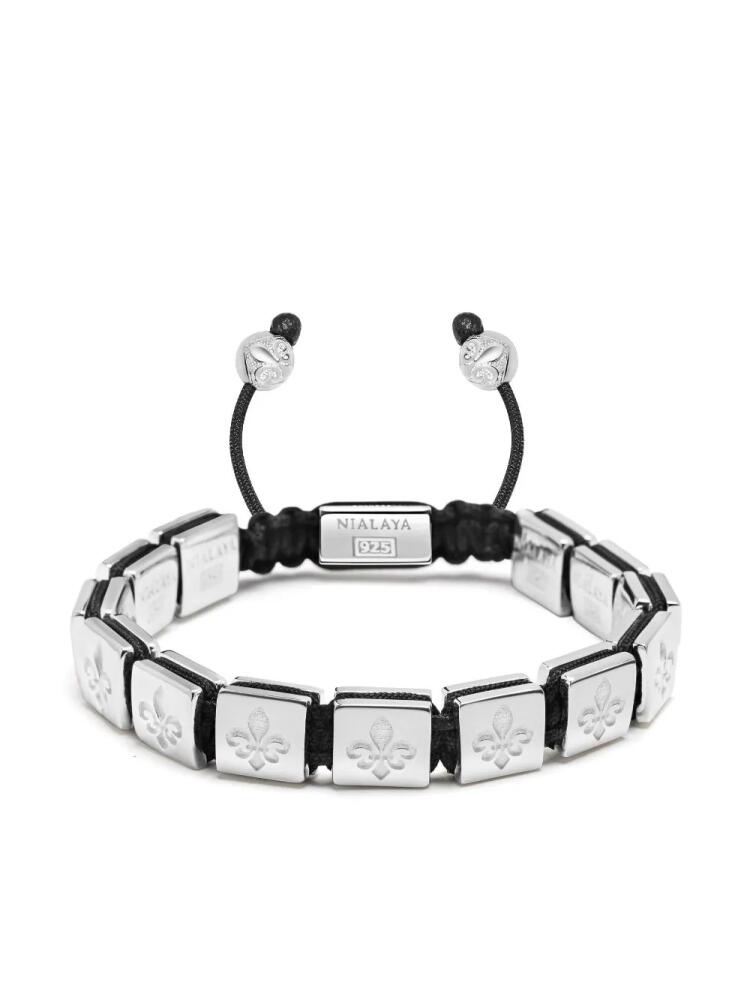 Nialaya Jewelry engraved beaded bracelet - Silver Cover