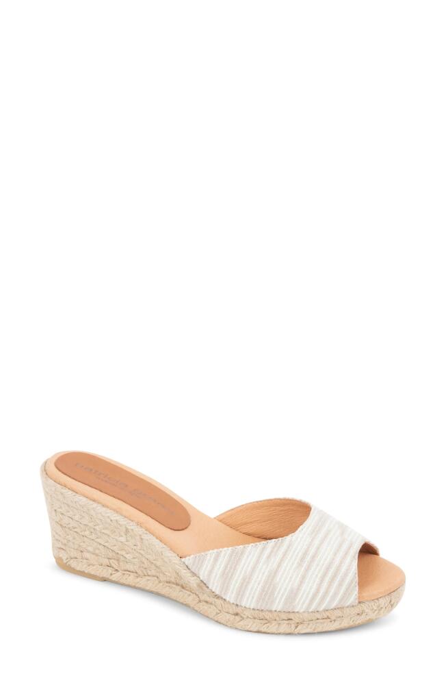 patricia green Verona Espadrille Wedge Sandal in Metallic Pearl Cover