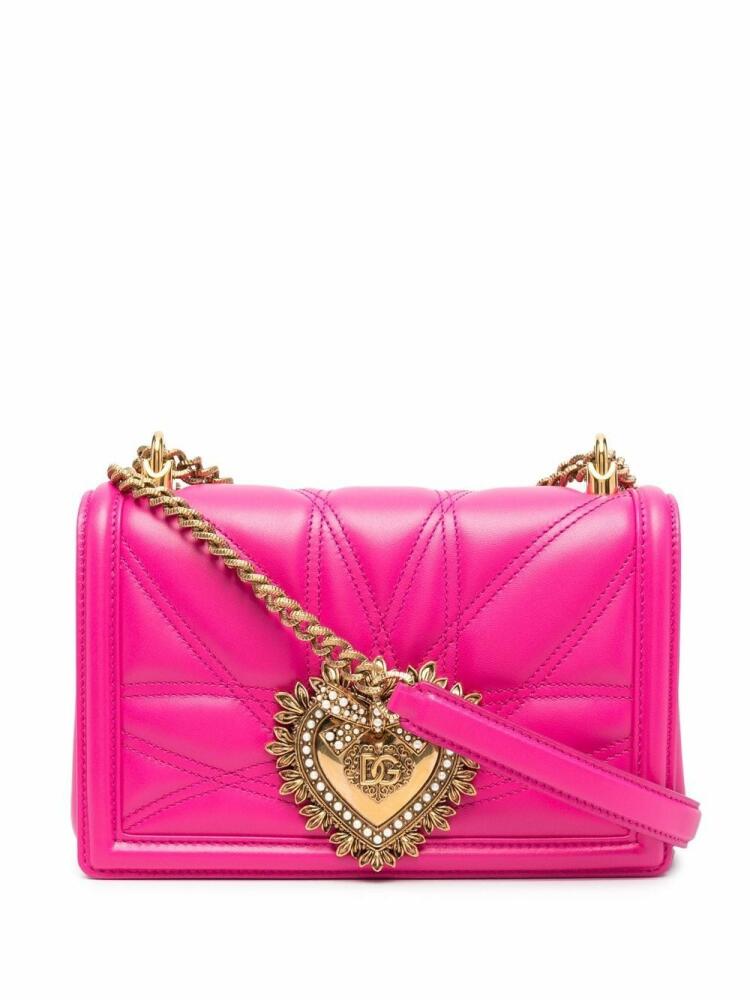 Dolce & Gabbana medium Devotion quilted shoulder bag - Pink Cover