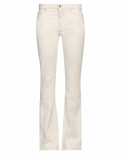 Pence Woman Jeans Ivory Cotton, Elastane Cover