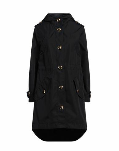 Moschino Woman Overcoat & Trench Coat Black Cotton, Polyamide Cover