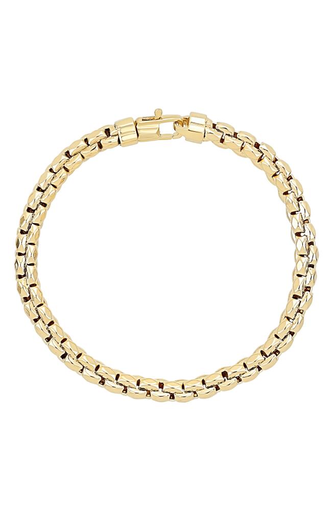 Bony Levy Men's 14K Gold Box Chain Bracelet in 14K Yellow Gold Cover