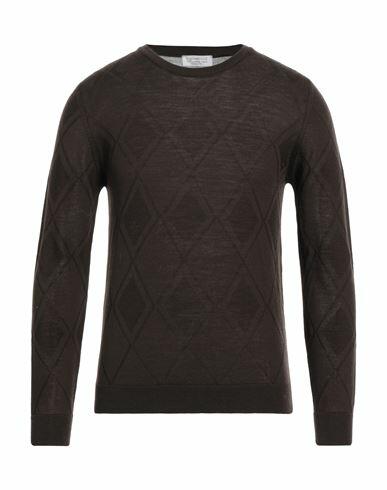 Bellwood Man Sweater Dark brown Merino Wool Cover