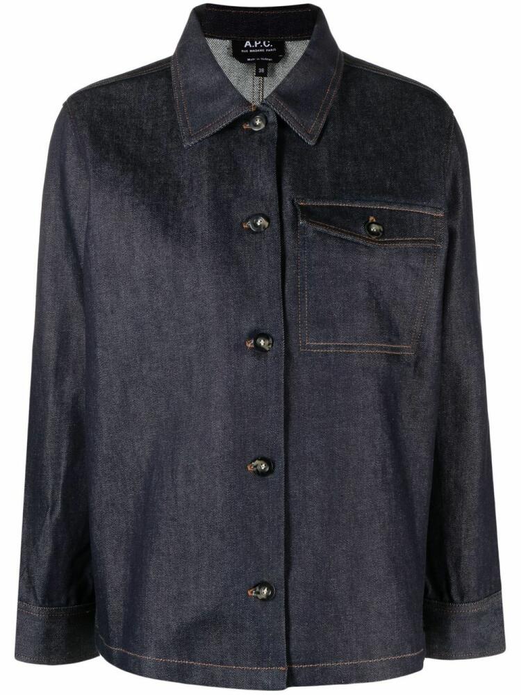 A.P.C. denim button-up jacket - Blue Cover