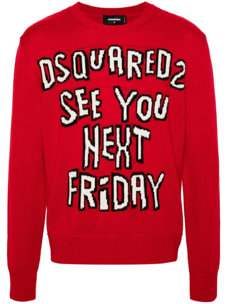 DSQUARED2 intarsia-knit logo jumper Cover