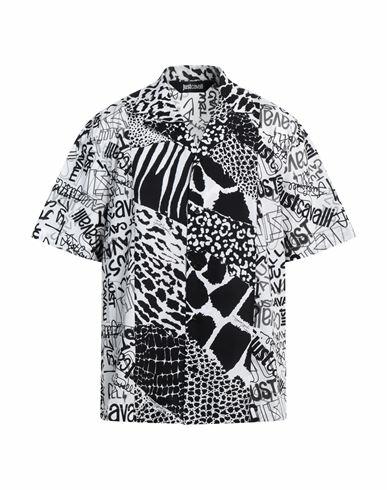 Just Cavalli Man Shirt Black Cotton Cover