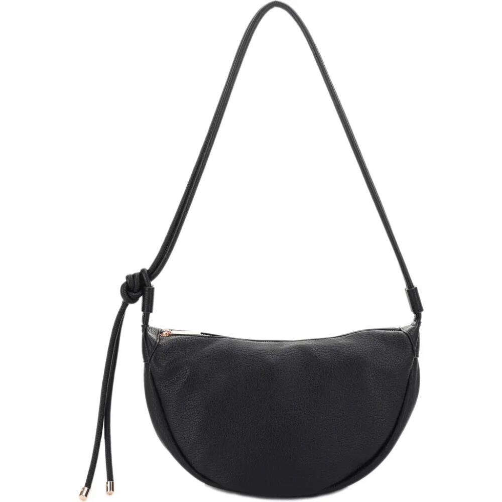 Mali + Lili Aria Recycled Vegan Leather Shoulder Bag in Black Cover