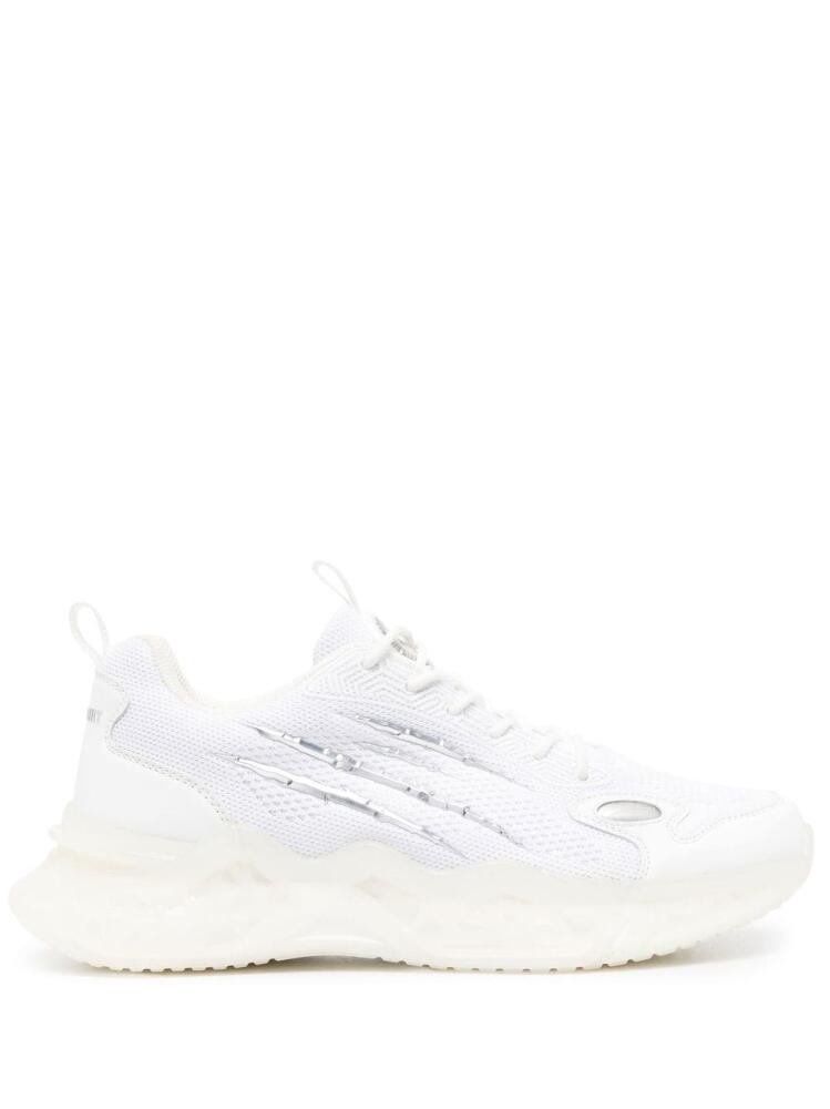 Plein Sport Runner panelled lace-up sneakers - White Cover