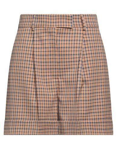 Simona Corsellini Woman Shorts & Bermuda Shorts Camel Polyester, Viscose, Elastane Cover