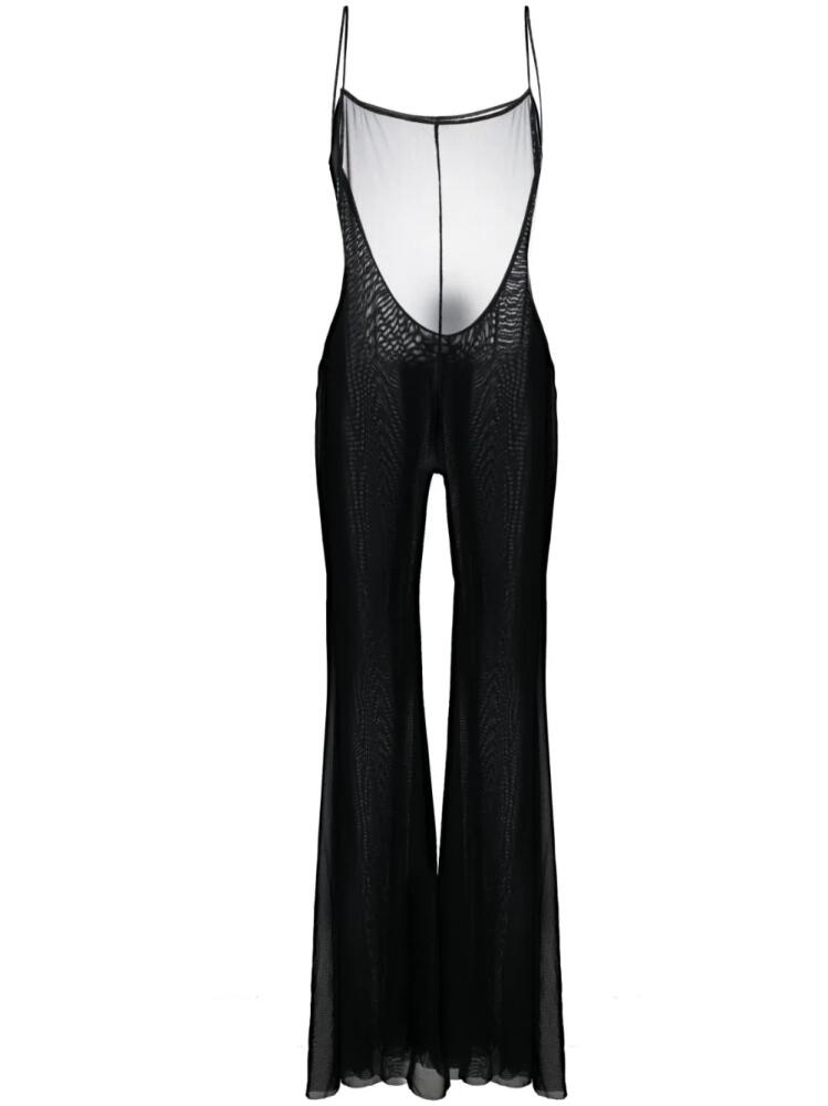 GCDS sheer wide-leg jumpsuit - Black Cover