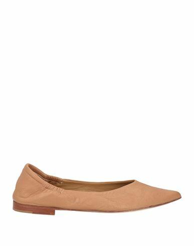 Anna F. Woman Ballet flats Sand Soft Leather Cover