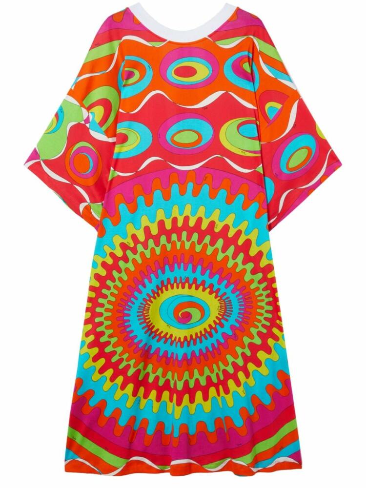 PUCCI Bersaglio-print T-shirt maxidress - Orange Cover