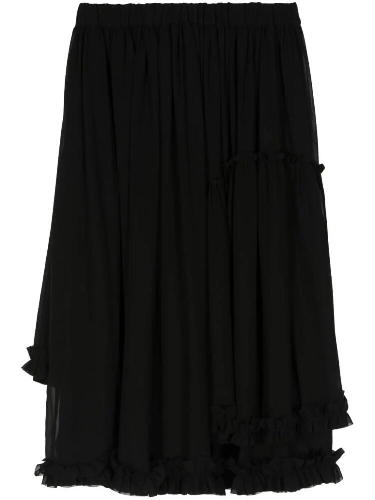 Noir Kei Ninomiya ruffled layered design skirt - Black Cover