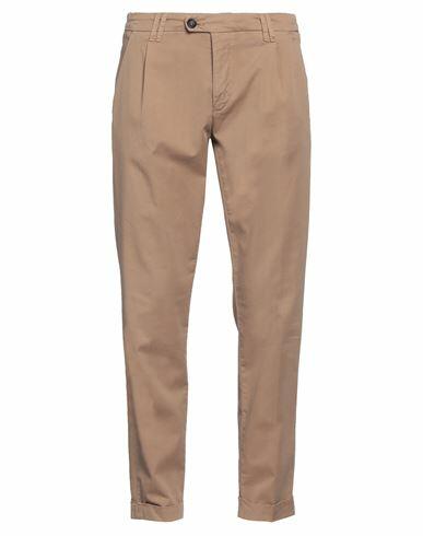 Alpha Studio Man Pants Camel Cotton, Viscose, Elastane Cover