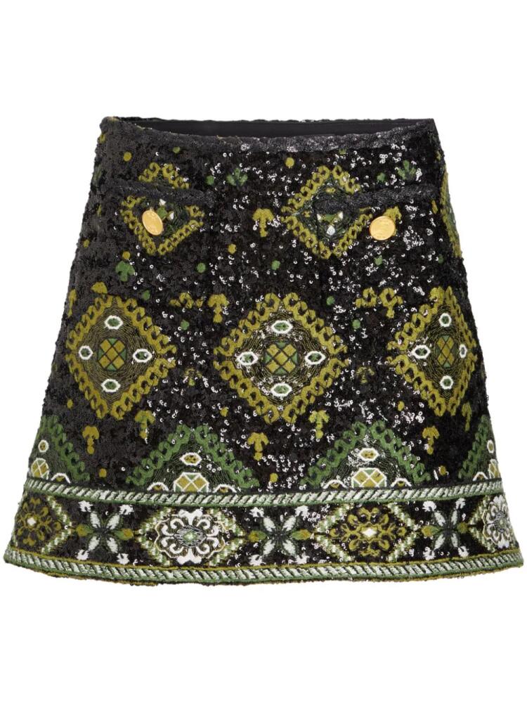 Giambattista Valli embroidered-design A-line mini skirt - Black Cover