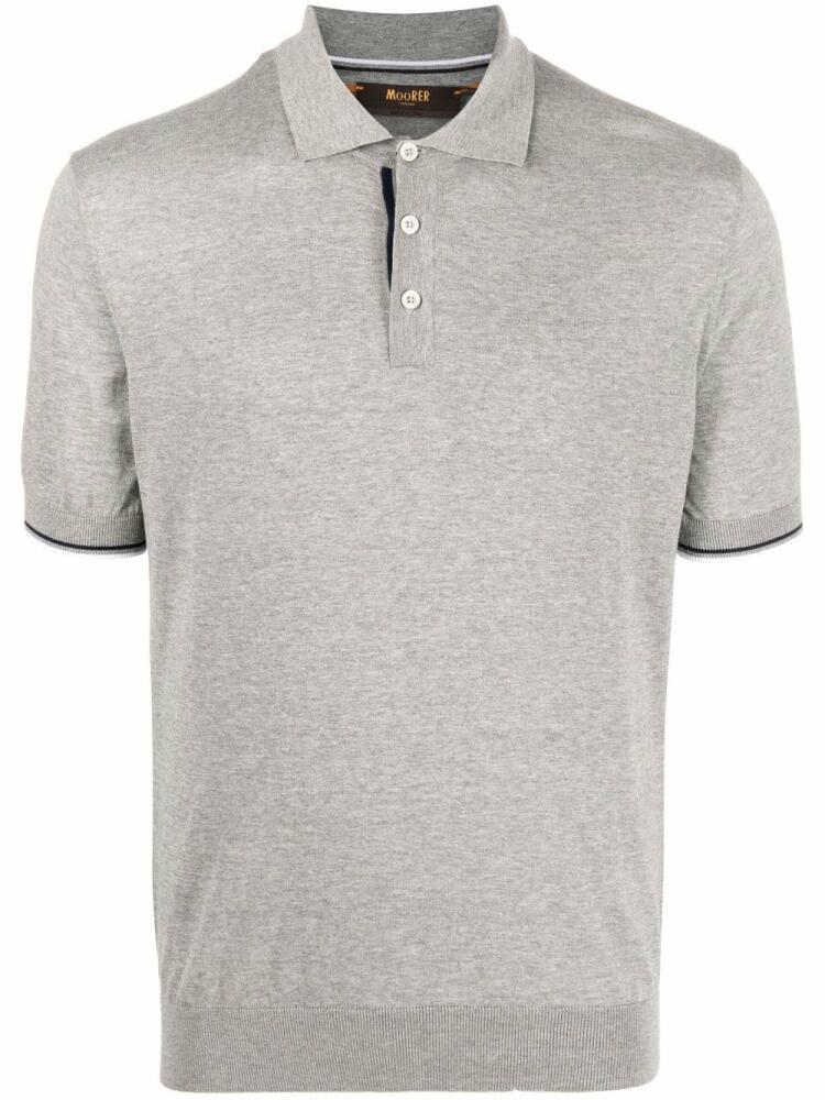 Moorer short-sleeve polo-shirt - Grey Cover