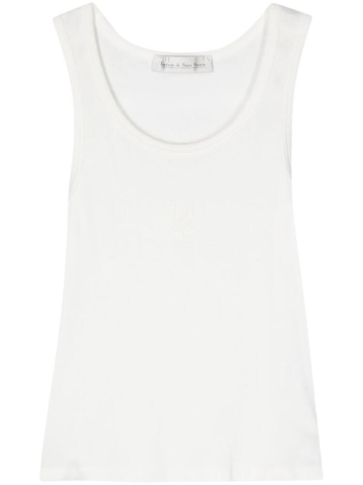 Ludovic de Saint Sernin logo-embroidered tank top - White Cover