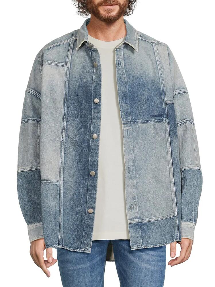 Ambush Men's Patchwork Denim Shirt Jacket - Blue Cover