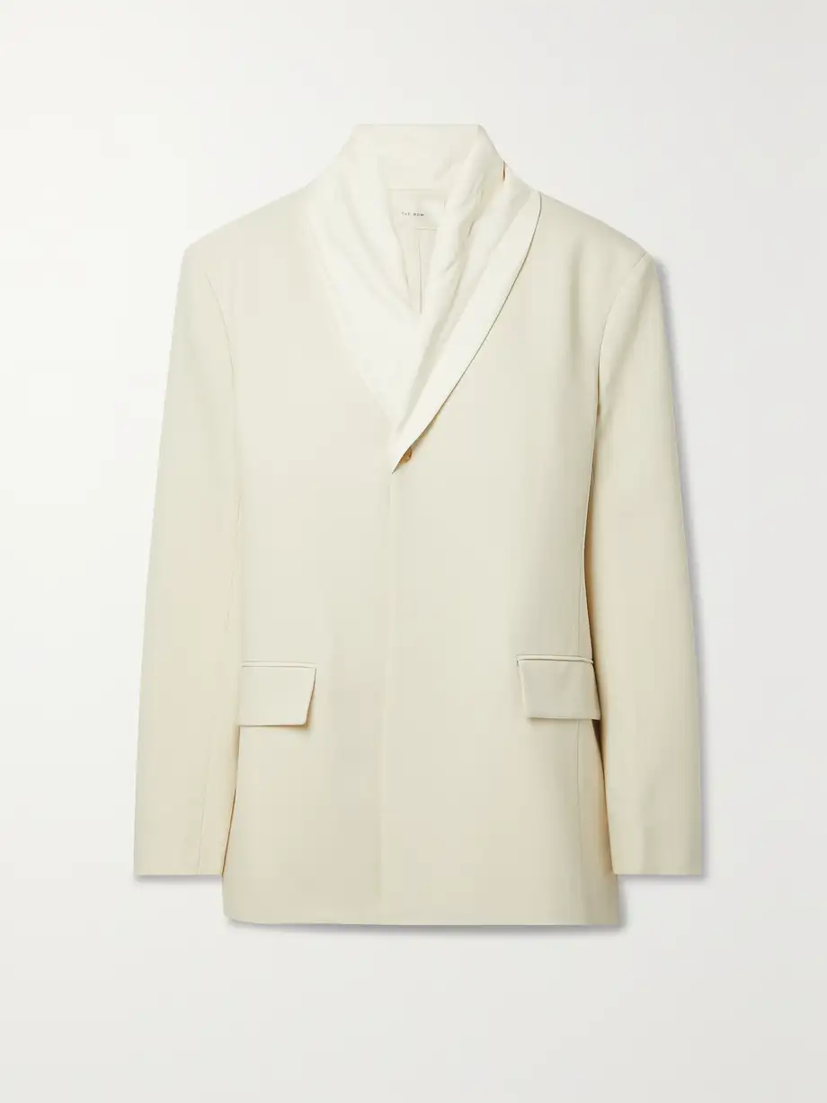 The Row - Jeanette Oversized Wool And Silk-blend Blazer - Off-white Cover