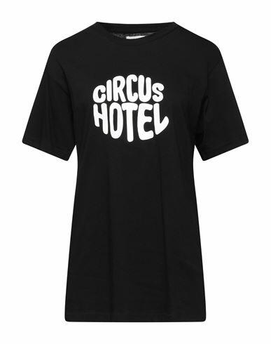 Circus Hotel Woman T-shirt Black Cotton Cover