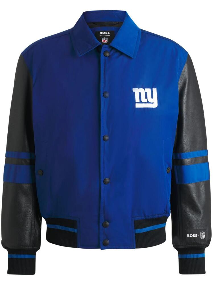 BOSS x NFL water-repellent bomber jacket - Blue Cover