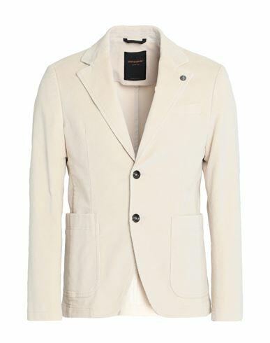 Officina 36 Man Blazer Cream Cotton, Elastane Cover