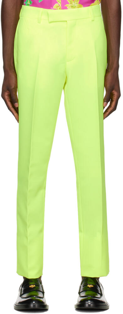 Versace Yellow Formal Trousers Cover