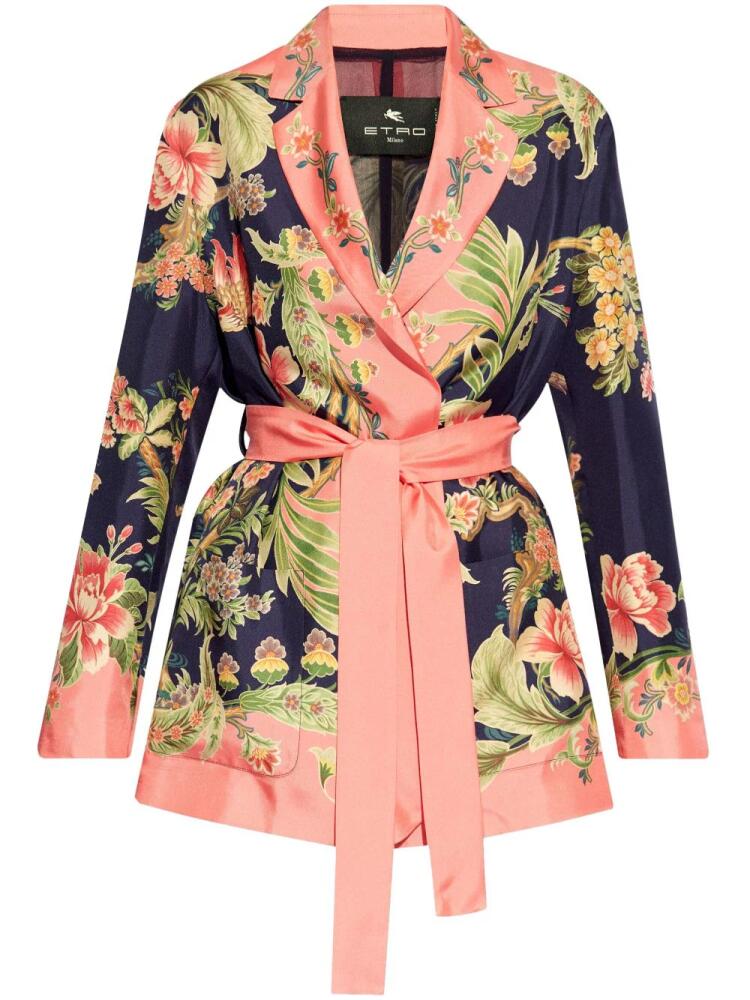 ETRO floral-print silk jacket - Blue Cover