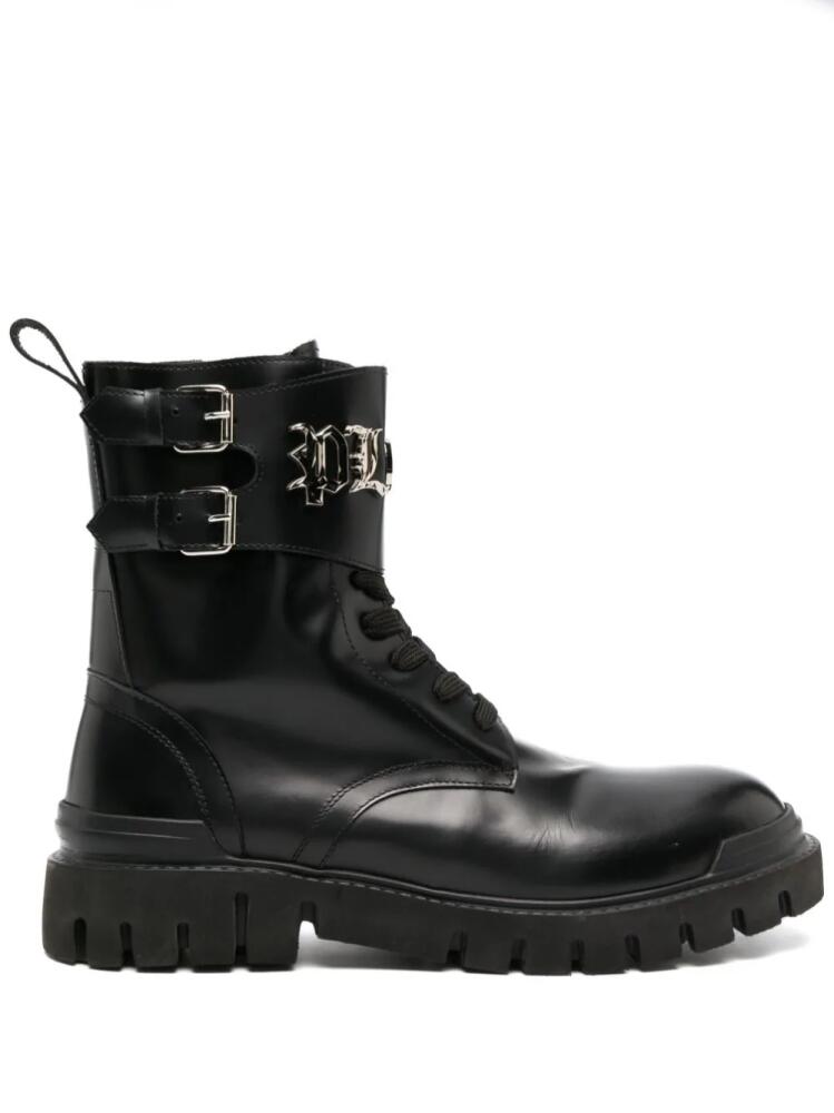 Philipp Plein Gothic Plein leather ankle boots - Black Cover