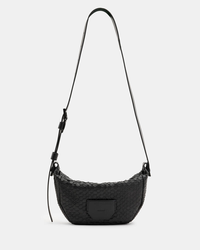 AllSaints Madea Snake Effect Leather Crossbody Bag Cover