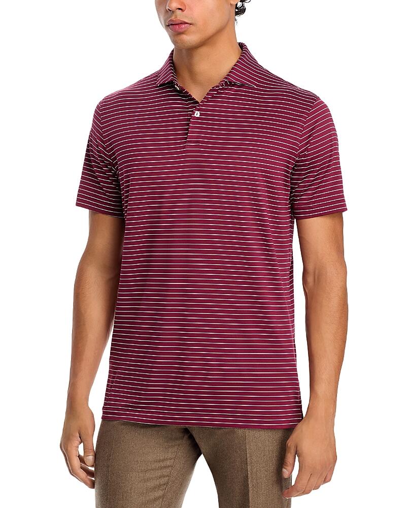 Peter Millar Duet Performance Jersey Stripe Polo Shirt Cover