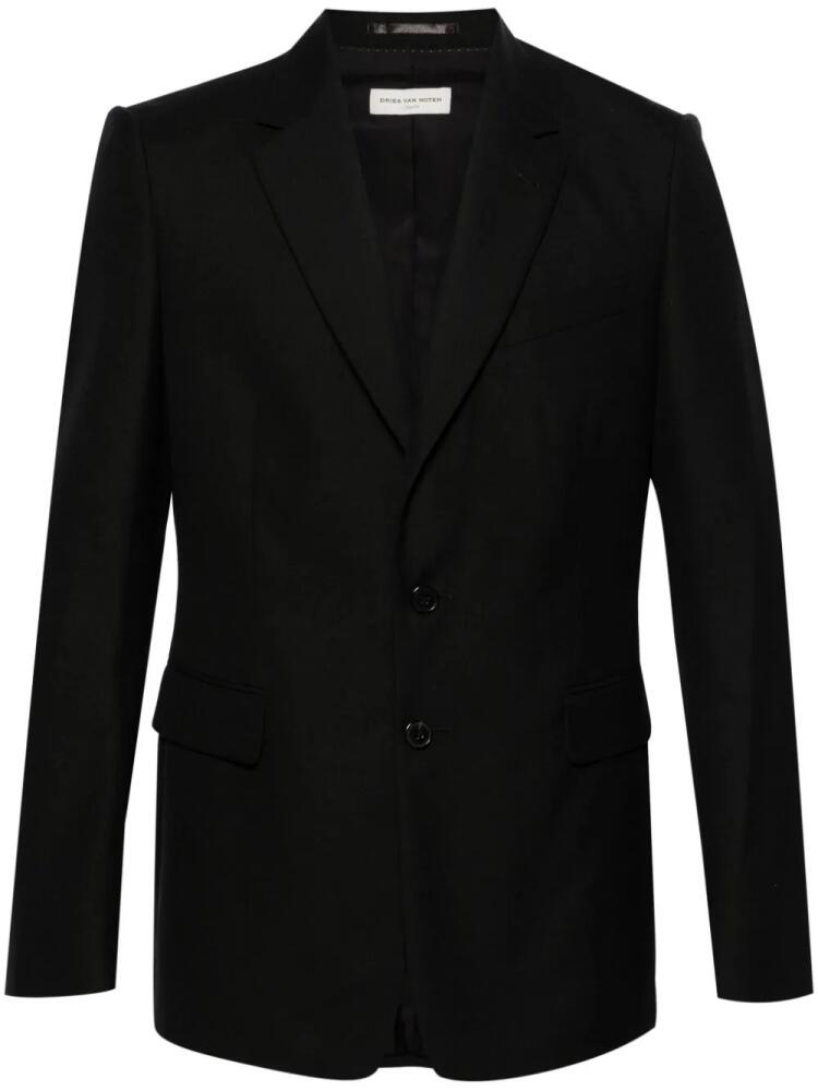 DRIES VAN NOTEN single-breasted wool blazer - Black Cover