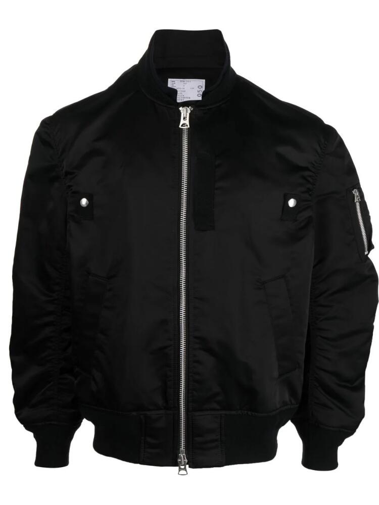 sacai zip-up bomber jacket - Black Cover