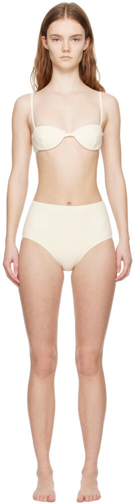 TOTEME Off White Sweetheart Neck Bikini Cover