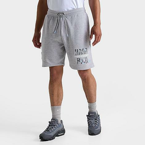 Hoodrich Men's OG Territory Fleece Shorts in Grey/Heather Grey Cover