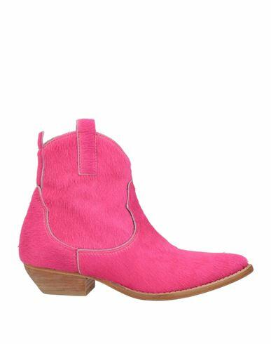 P. a.r. o.s. h. Woman Ankle boots Fuchsia Leather Cover