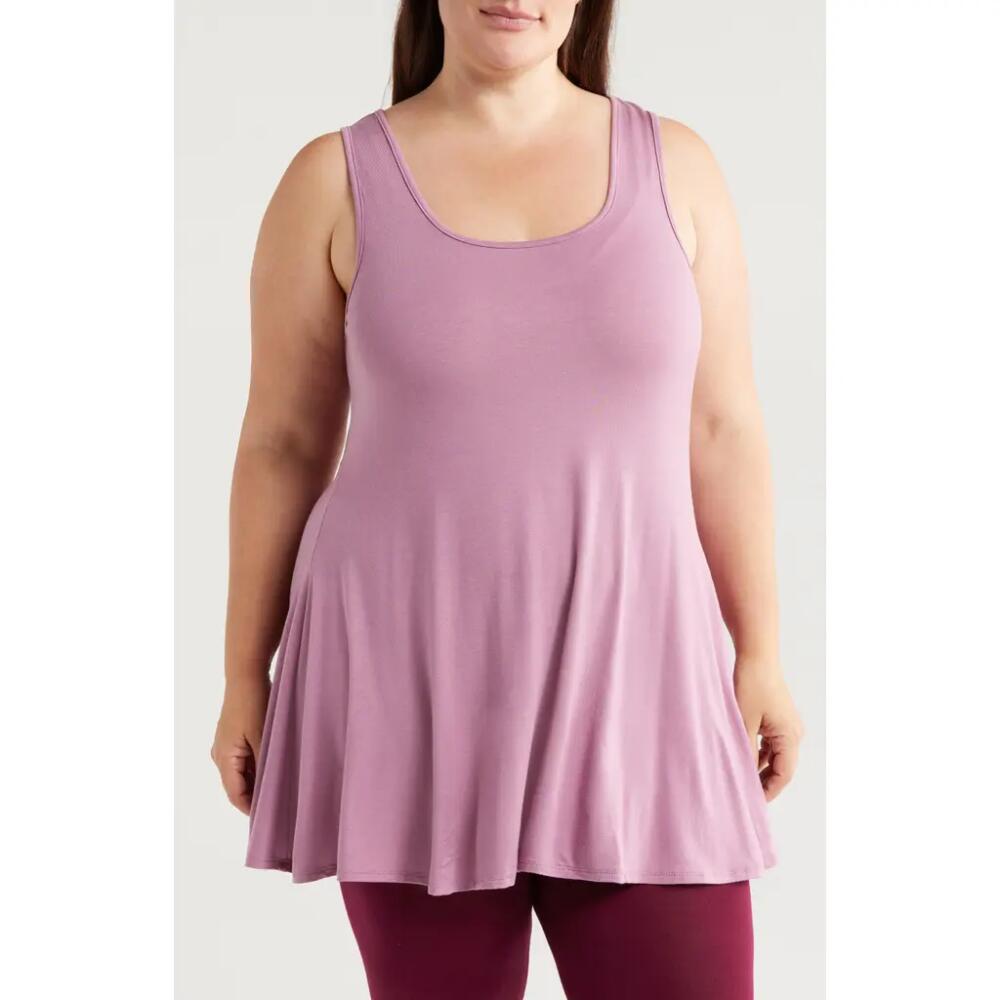 24seven Comfort Apparel Jersey Tunic Tank in Rose Cover