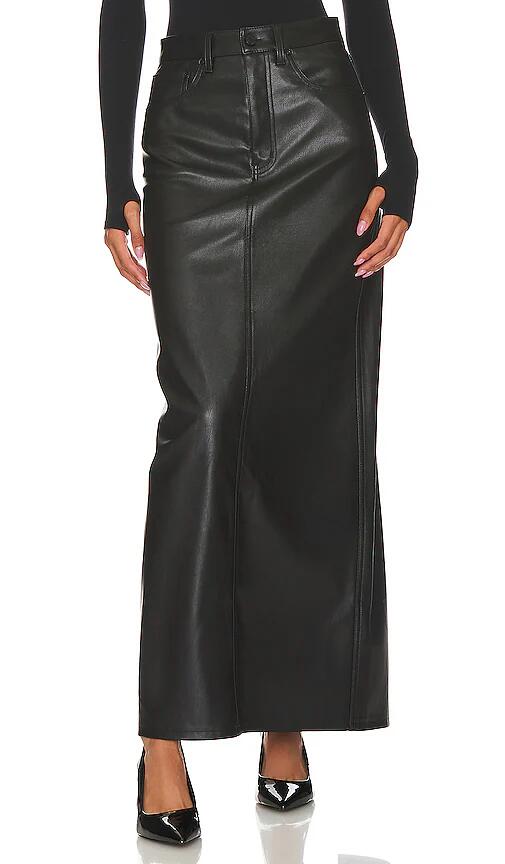 AFRM Amiri Faux Leather Maxi Skirt in Black Cover